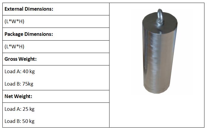 Weight for Stability Test 