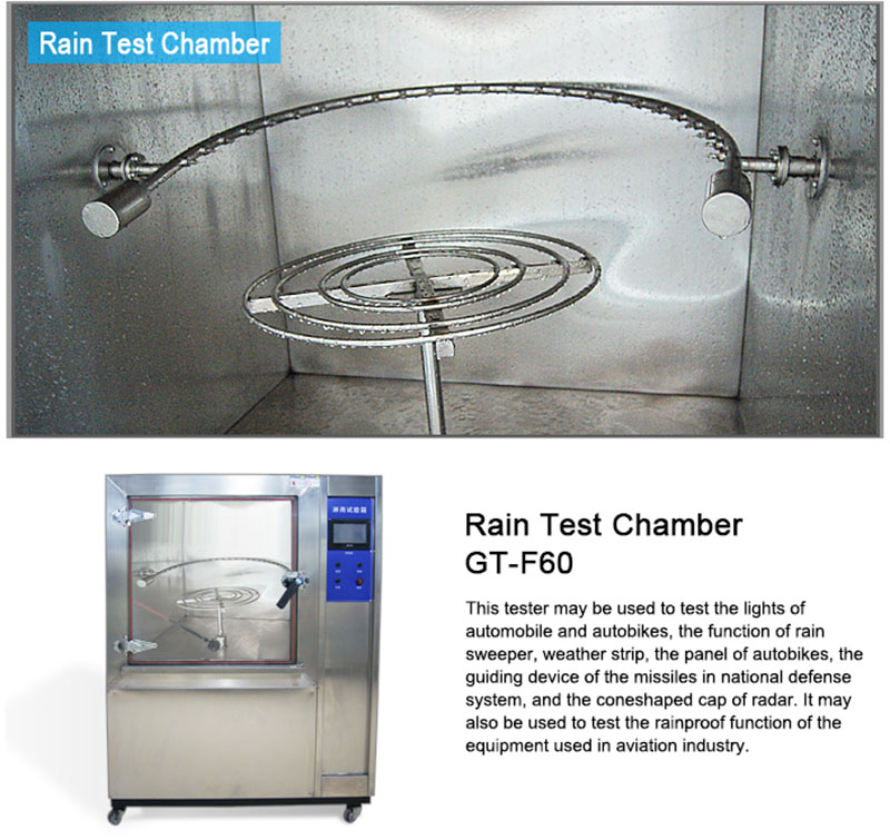 rain spray test equipment