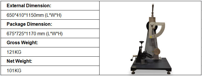 Heel Impact Tester Dimensions